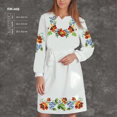 Заготовка для вишиванки Сукня жіноча ПЖ-005 ТМ "Кольорова"